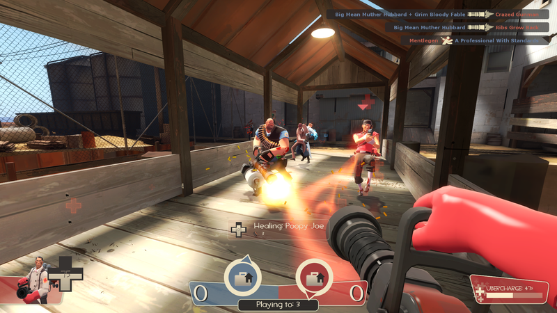 Capture the Flag game in Team Fortress 2